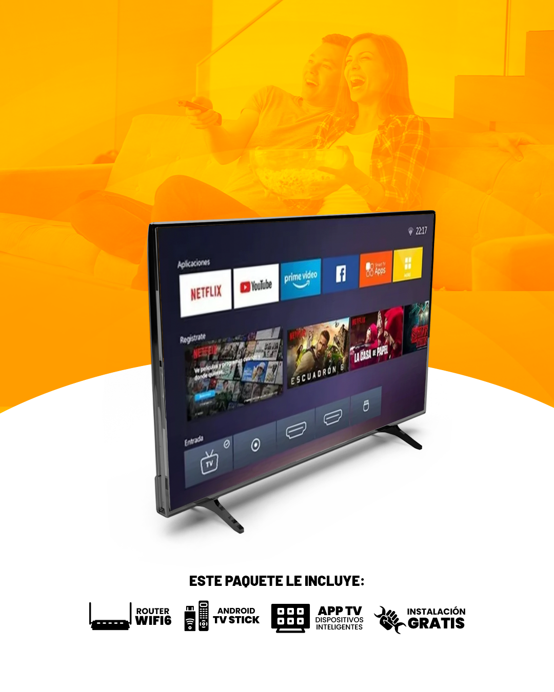 INTERNET RESIDENCIAL 800 MB + SMART TV 55
